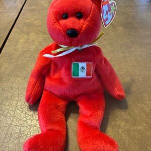 NWT Ty Red Bear “Osito” Plush Toy Beanie Baby - Vintage